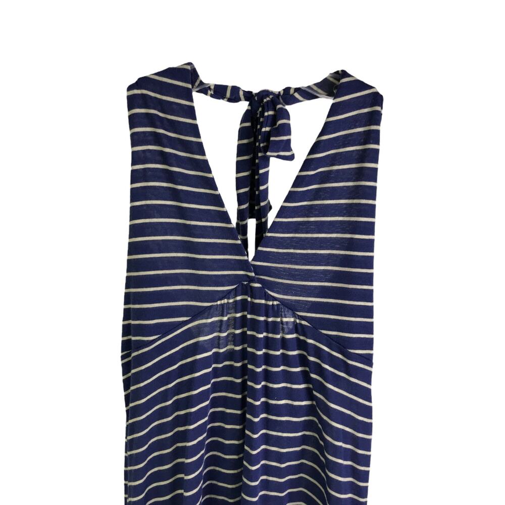 Threads 4 Thought Maxi Dress Women‎ S Boho Halter Festival Beach Blue Striped